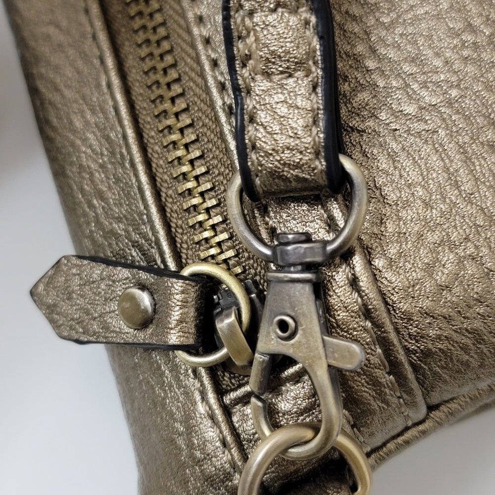 NWT Joy Susan Metallic Gold Crossbody Wristlet Wallet - Picture 13 of 13